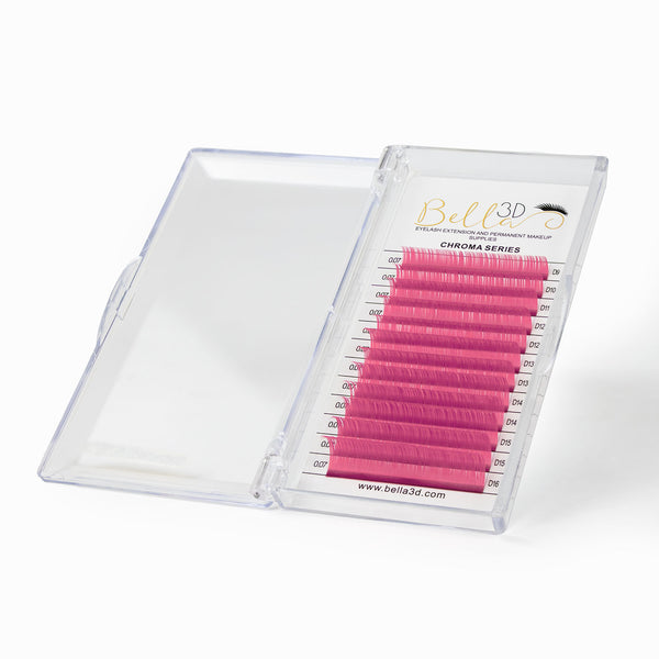 chroma pink eyelash extensions tray