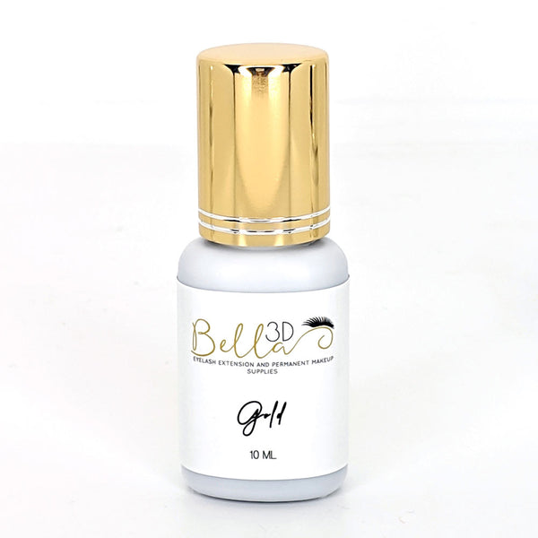gold lash glue in 10ml bottle