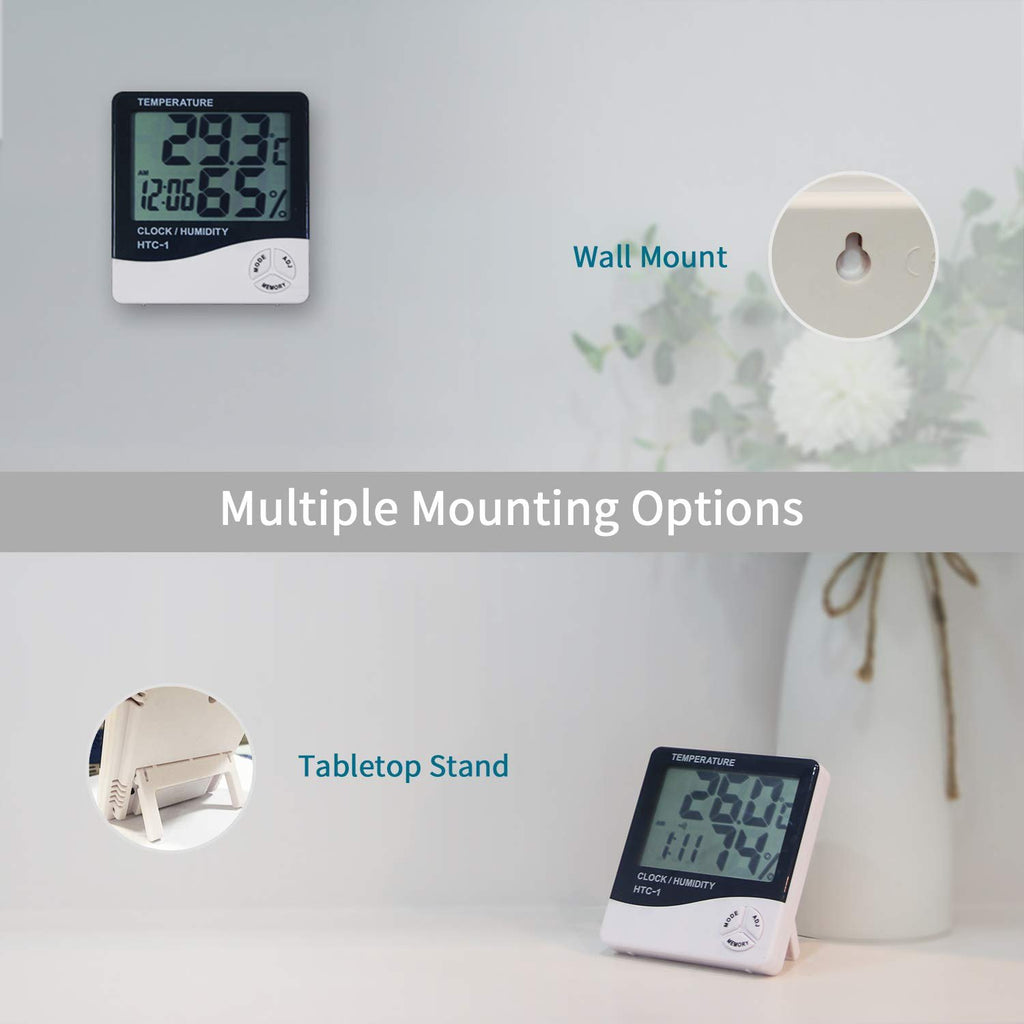 digital temperature and humidity clock