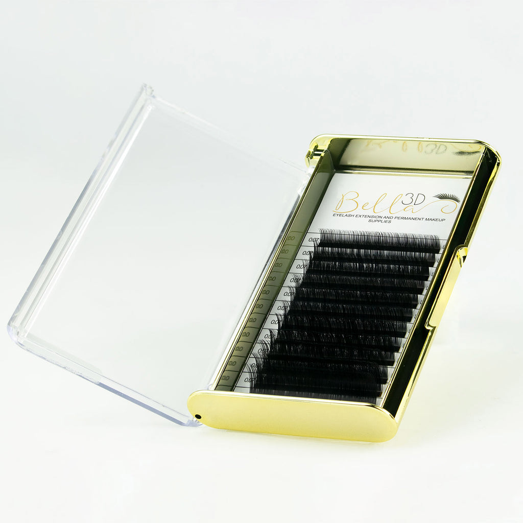 lc curls mix length tray of eyelash extensions