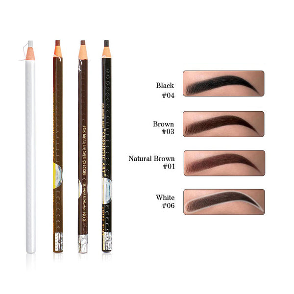 pull and tear eyebrow pencil colors black brown natural brown and white