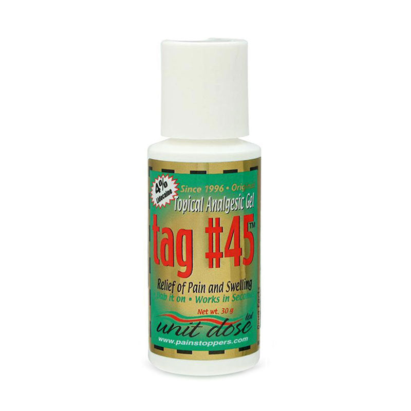 tag 45 topical analgesic gel anesthetic bottle